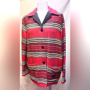 Vintage Ralph Lauren Black Label Indian blanket Barn Jacket cotton blend M
